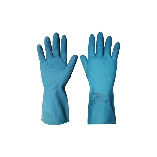 Luva em Látex Silver Clorinada Azul Lalan Caixa