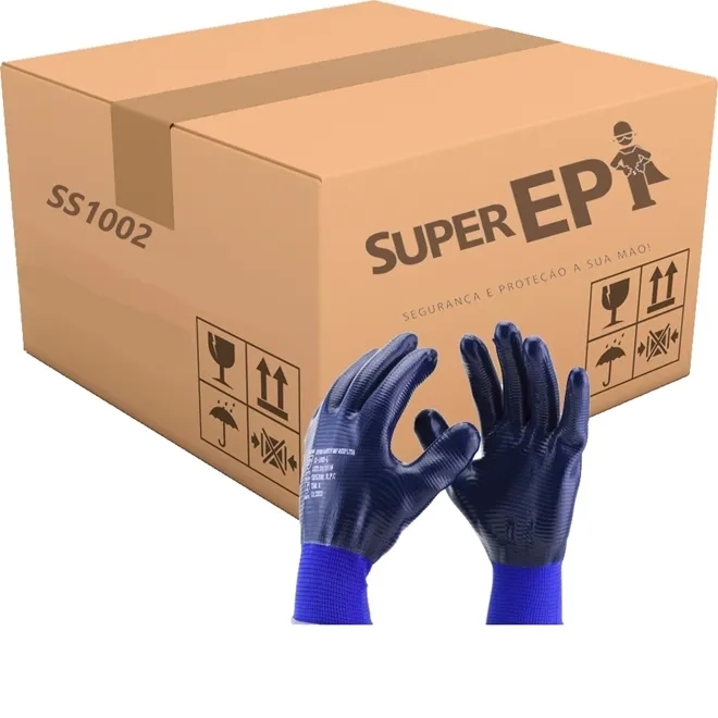 Luva Super Safety SS1002 Light Banho Nitrílico Total Caixa