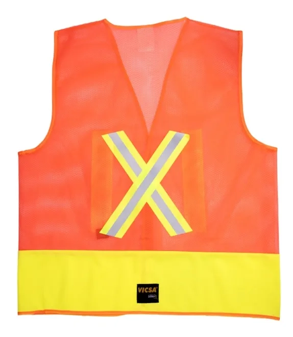 Colete Tipo Tela Respirável Refletivo Bicolor Repelente  de Água RFX Vicsa VIC-71316