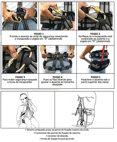 Assento SteelFlex Para Trabalho em Altura STF-CQAS0142