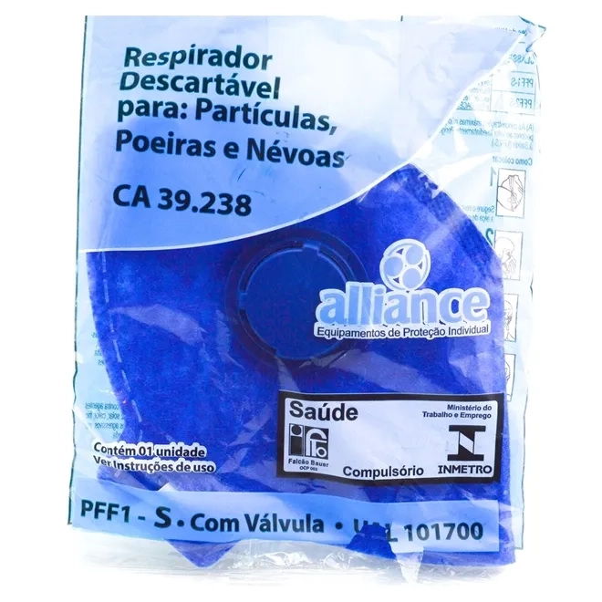 Máscara Respirador PFF1 Com Válvula ALLIANCE CA 39238