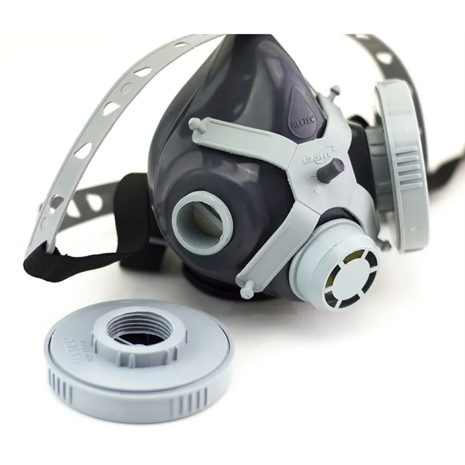 Respirador Semi-Facial Alltec Com 2 Filtros Para Poeiras Névoas e Fumos