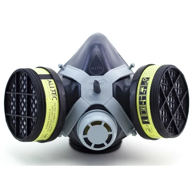 Máscara Alltec Com 2 Filtros Inclusos CMC-1 Para Gases Orgânicos e Ácidos
