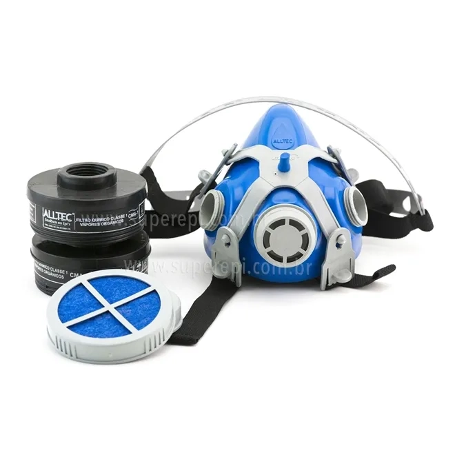 Máscara Alltec 2402 Com 2 Filtros Para Pintura Com Névoas