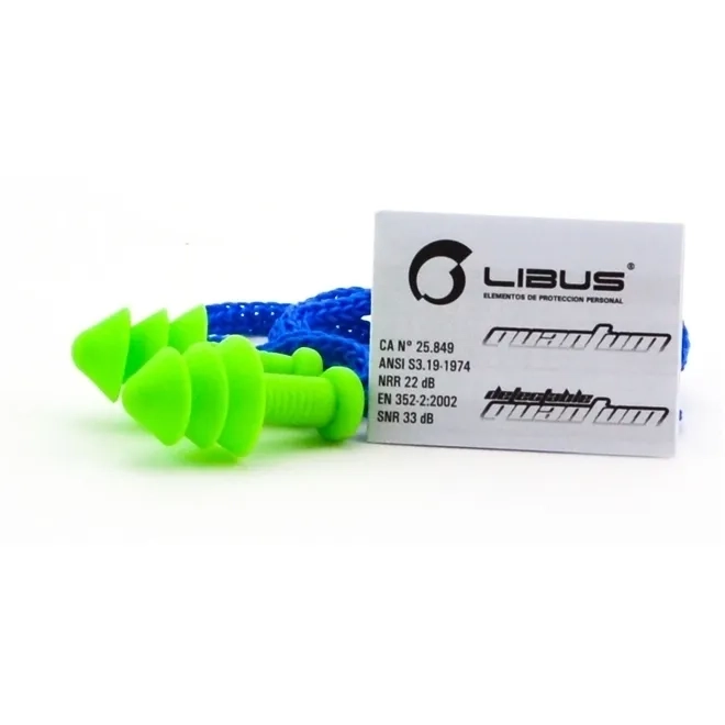 Protetor Auricular Polímero Libus Quantum 17DB CA 35981 Caixa 250 Pares