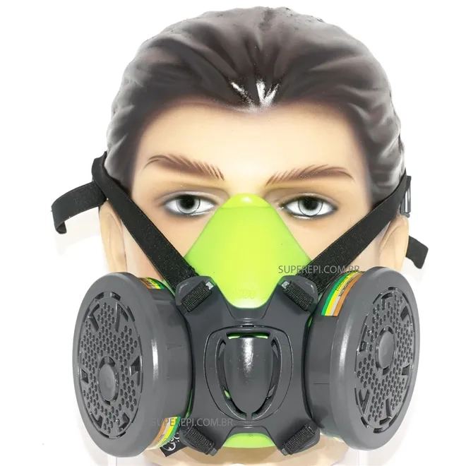 Máscara Semi-Facial BLS EVO 4000 Em Silicone Com 2 Filtros Multigases 214 ABEK1