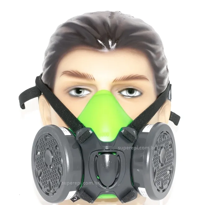 Máscara Semi-Facial BLS EVO 4000 Em Silicone Com 2 Filtros P3 Poeiras Tóxicas