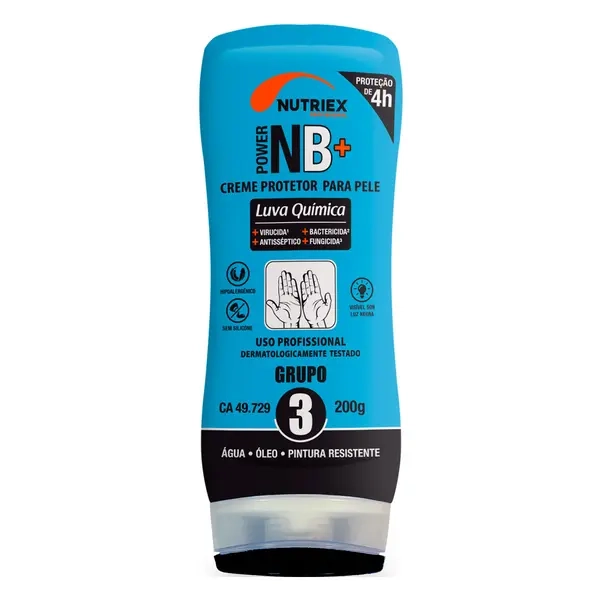 Luva Química Nutriex NB Grupo 3 Contra Bactérias e Microrganismos 200Gr CA 49729