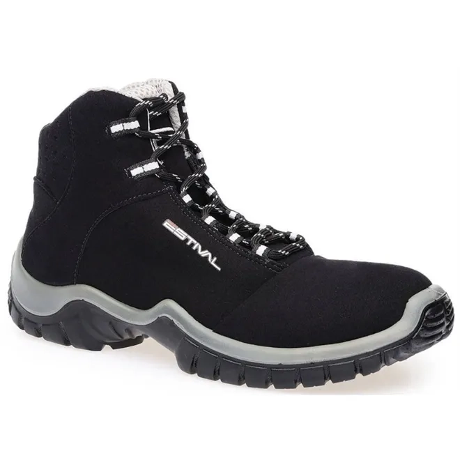 Bota De Segurança Estival Energy EN10071S2  Preto e Cinza Bico de Pvc CA 44558