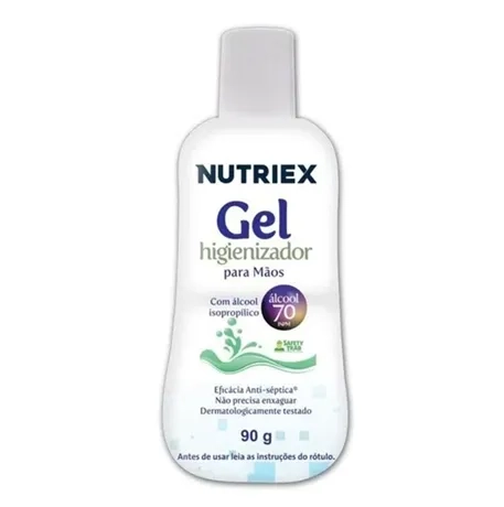 Gel Anti-Séptico Com Álcool 70º INPM Nutriex Gel Higienizador Anvisa 90Gr