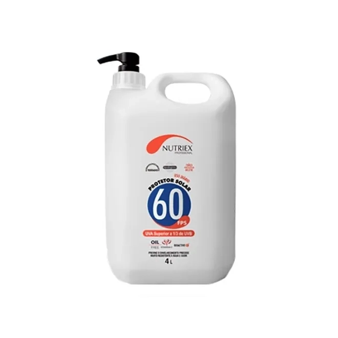 Protetor Solar Profissional Nutriex Fator 60  4 Litros Com Bico Dosador
