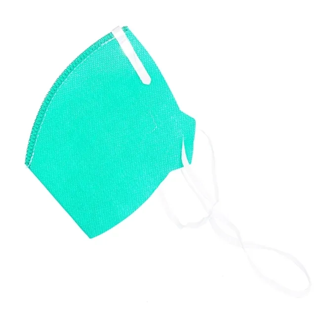 Máscara Super Mixx Tipo PFF2  Sem Válvula Verde Dobrável Clipe Nasal Caixa Com 50