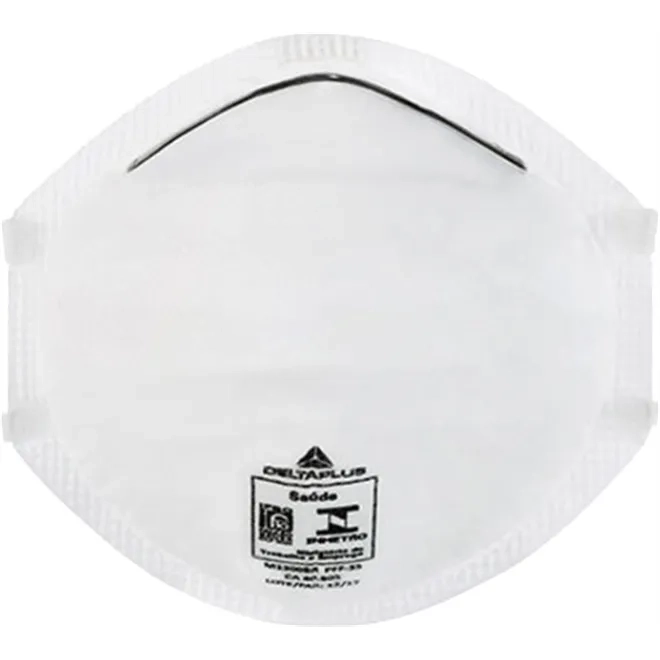 Respirador Tipo Concha PFF2 Sem Vávula Delta Plus Confort Selo Inmetro KiT 5 Unidades