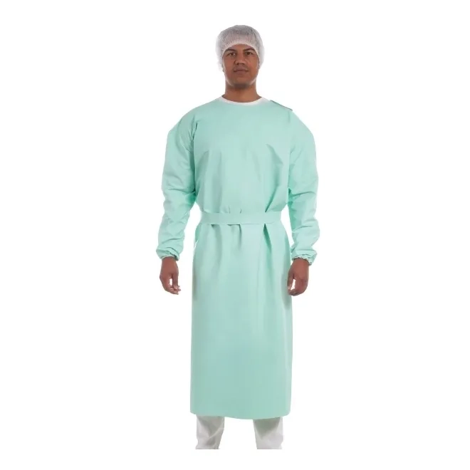 Avental Hospitalar Steelflex Poliéster Laminado Impermeável Gramatura 60 Verde Laudo Inmetro