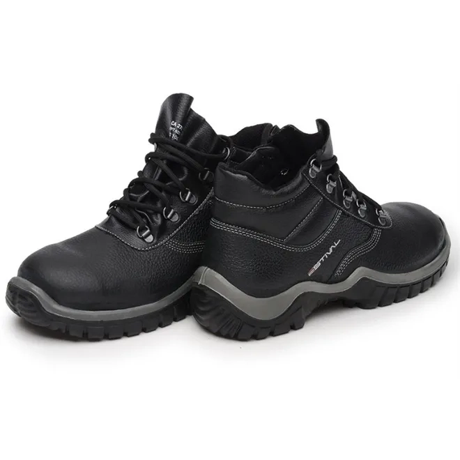 Bota de Segurança Em Couro de Amarrar Estival Com Bico Composite Preta CA 42553