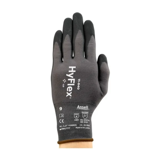 Luva Ansell HyFlex 11-840 Multiuso, Extrema Durabilidade e Confortável CA 33392