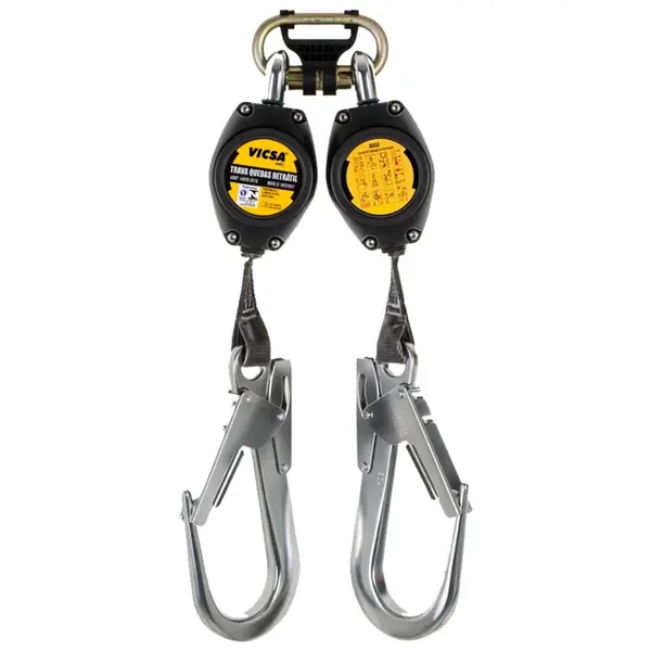 Trava-Quedas Retrátil Vicsa 2,1 Metros Com 2 Conectores e ABS 55MM VIC-22051 Ideal Para Baixas Alturas