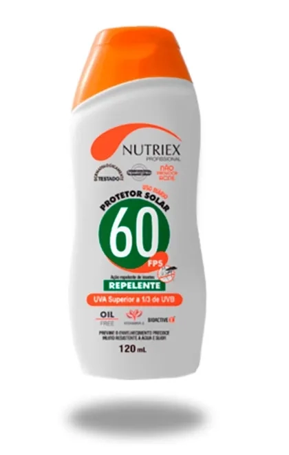 Protetor Solar Profissional Fator 60 Com Repelente  UVA e UVB Nutriex 120ml