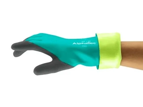 Luva de Proteção Ansell Alphatec 58-735 Proteção Química Impermeável e Corte CA 43226