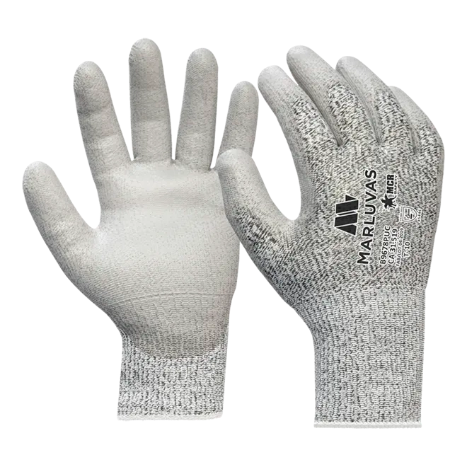 Luva de Proteção Ultra Tech Cut5 Pu Marluvas Anticorte Nível 5 e Banho de Pu na Palma CA 31519