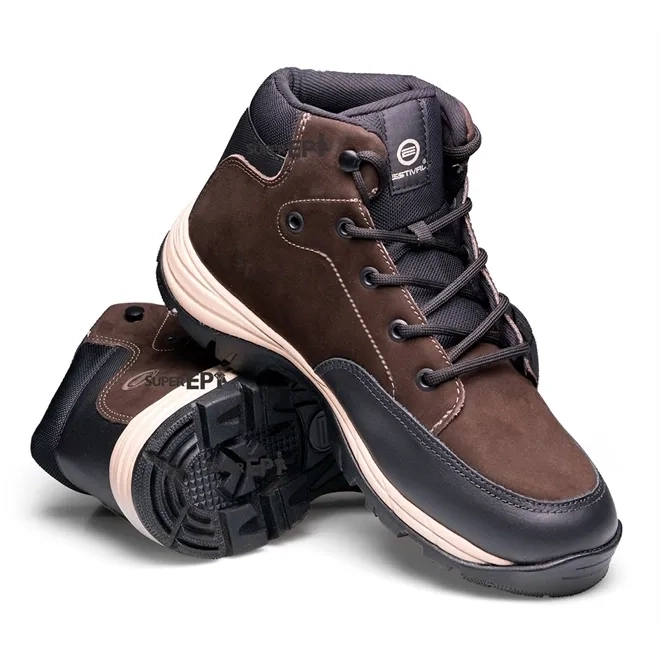 Bota de Segurança Estival Ocean Trail Nobuck Outdoor Marrom Bico de PVC Ca 40376