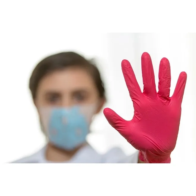 Luva de Látex Descartável Unigloves Sem Talco Conforto Red 100 Unidades CA 42139