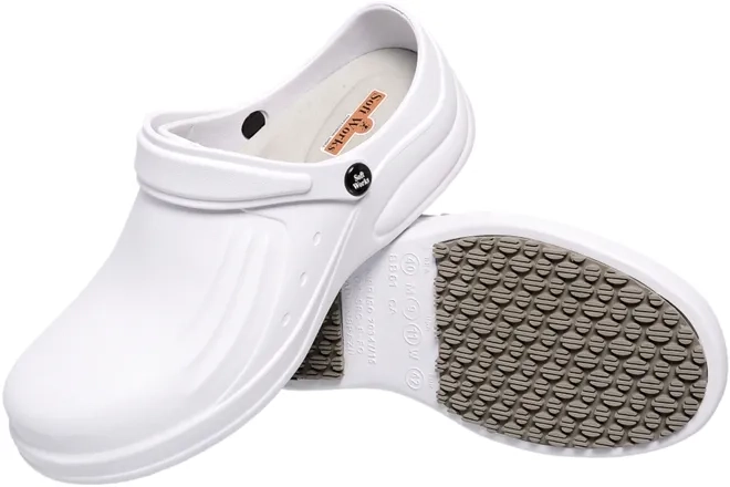 Calçado Soft Works BB61 Babuche Com Palmilha Pu Antibacteriana Branco CA 44319