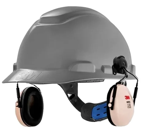Capacete Ajuste Fácil H-700 Branco 3M + Abafador Peltor 3M H6P3E 17db CA 29706