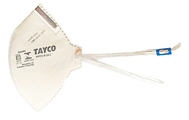 Máscara PFF2 Sem Válvula Branca Tayco Inmetro T-750 Ca 39219