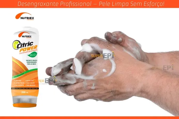 Sabonete Desengraxante Nutriex Citric Power 2 Litros Limpeza Pesada das Mãos