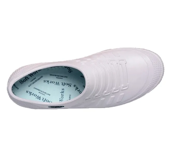 Sapatênis de Segurança BB81 Iate Soft Works Branco Com Faixas Claras Não Escorrega CA 43860