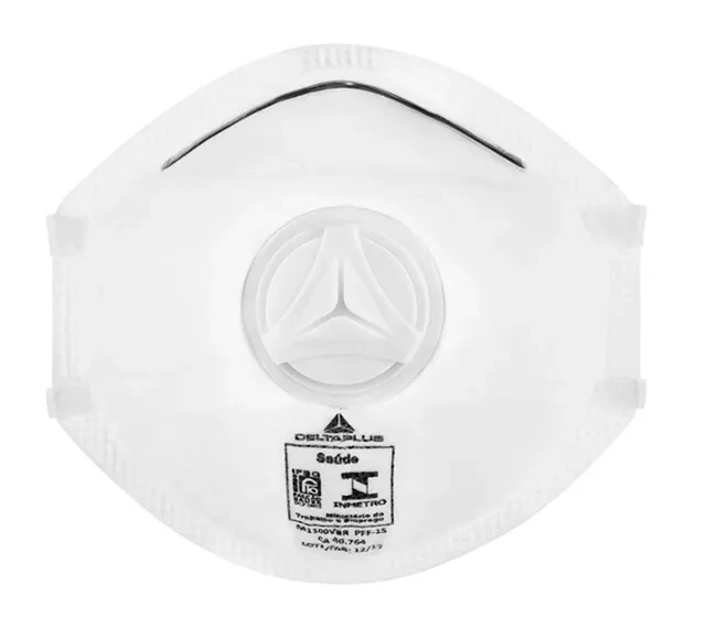 Máscara Respiratória Tipo Concha Delta Plus Confor PFF1 Com Válvula M1100VBR CA 40764