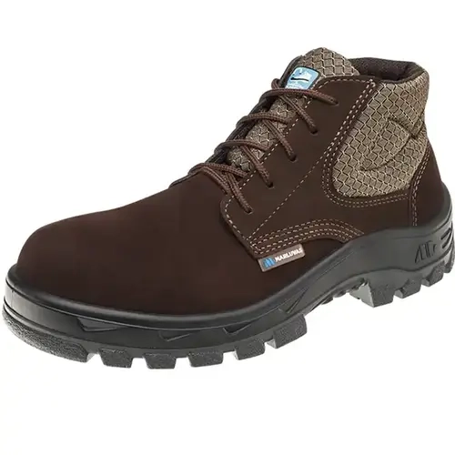 Bota de Segurança em Couro Nobuck Marluvas 50B26-CB-C-PAD Com Bico Composite CA 42392