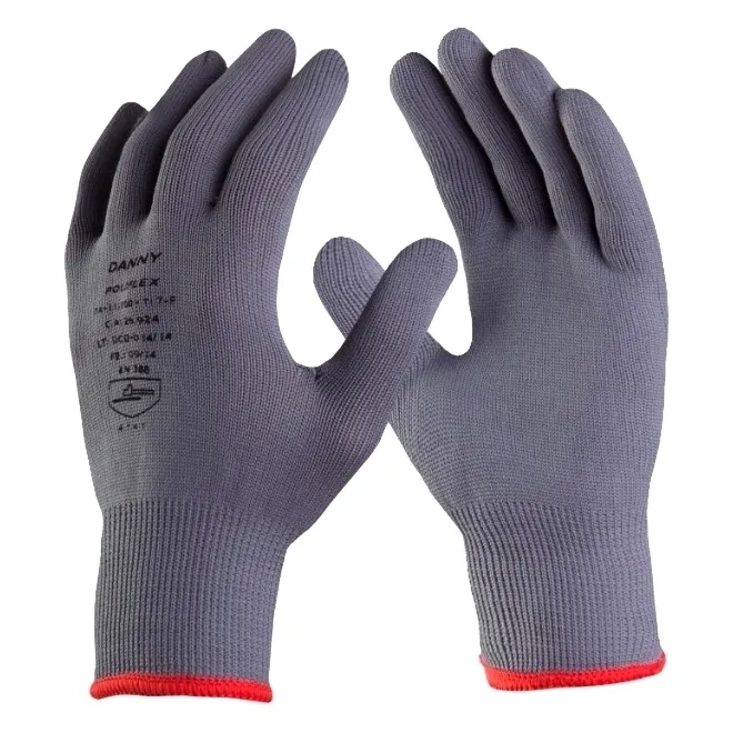 Luva Danny Poliflex Nylon Sem Pigmento Cinza Ótimo Tato DA-11100 CA 26924 Caixa