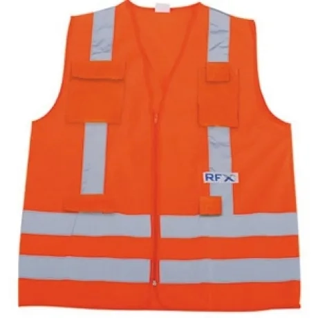 Colete de Alta Visibilidade Vicsa RFX  Laranja 4 Bolsos - Caixa