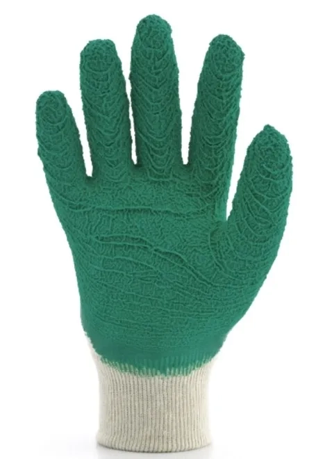 Luva de Proteção Green Volk Látex Corrugado Para Serviços Geais CA 38800 - Caixa com 12