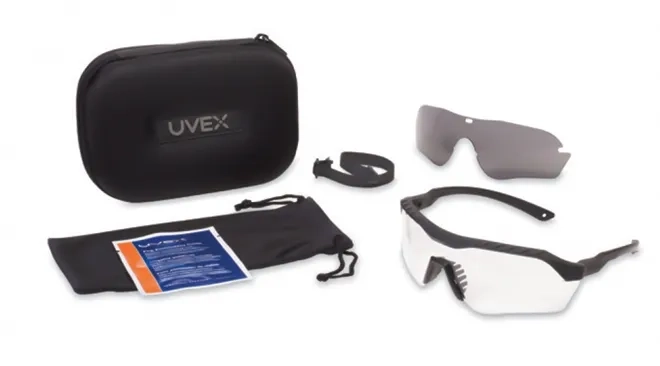 Óculos Tático Uvex XMF EYEWEAR SS0855D Kit Lente Incolor + Lente Extra Cinza Norma Militar