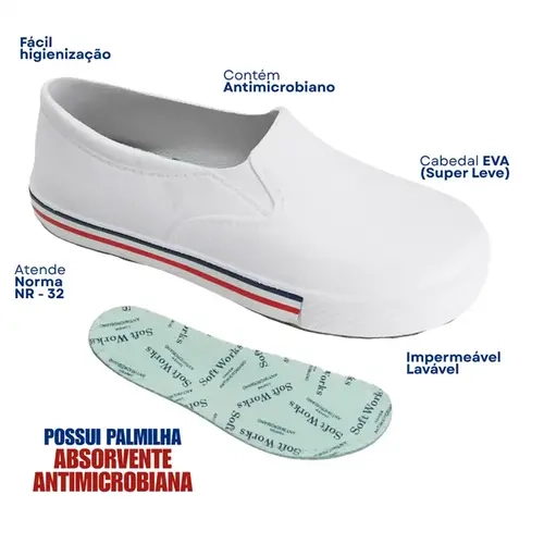 Calçado Tênis Works Modelo BB80 Iate Solado Antiderrapante CA 37212