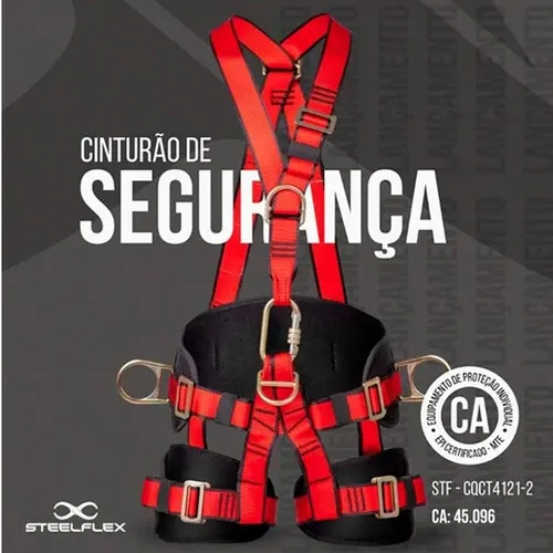 Cinturão de Segurança Paraquedista Steelflex Telecom STF-CQCT4121-2 CA 45096
