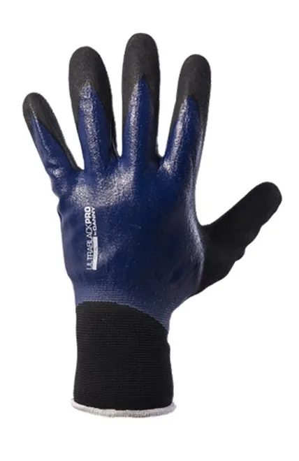 Luva UltraBlack Pro Total Nylon Com Banho Nitrílico Danny DA-46000 CA 37150 - Caixa com 12