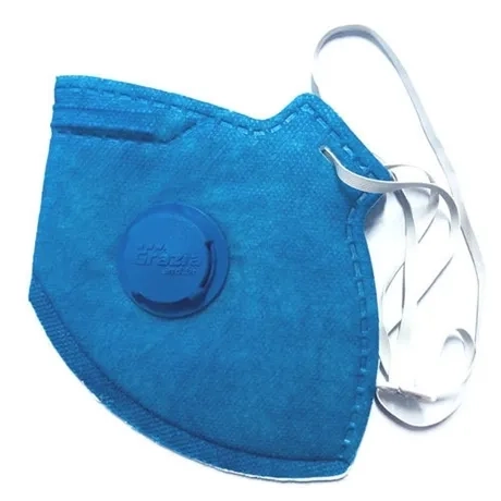 Máscara Respiratória Dobrável PFF3 Com Válvula Grazia CA 41650 - Caixa com 100