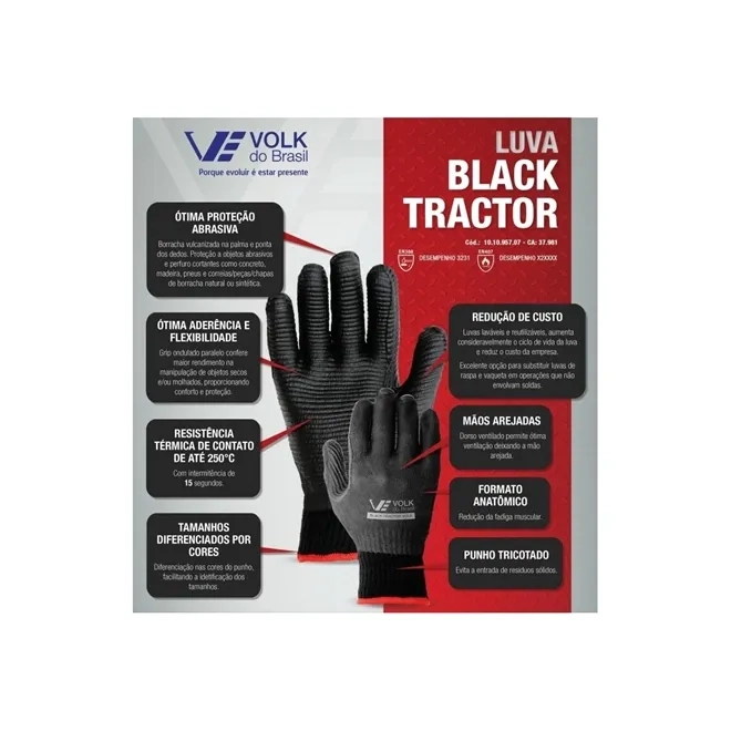 Luva Black Tractor Volk Ca 37981 Caixa