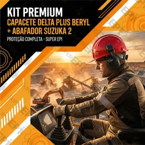 Capacete de Segurança Delta Plus BERYL Classe B Conjugado Com Abafador Suzuka2