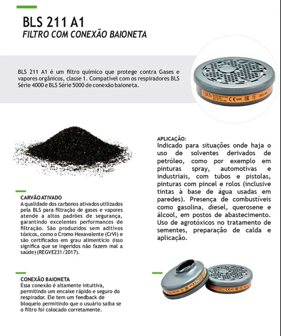 Respirador BLS EVO 4000-R Com 2 Filtros Inclusos CA 35553
