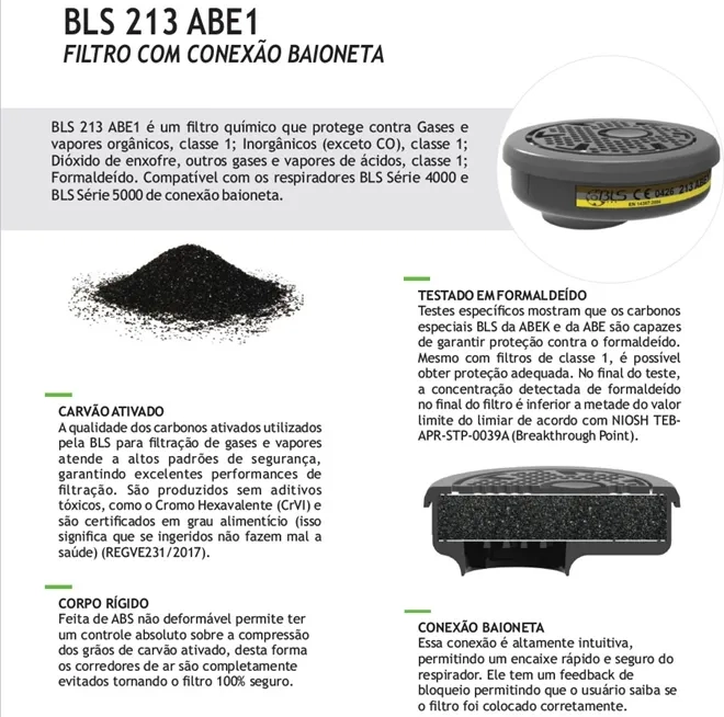 Respirador BLS EVO 4000-R Com 2 Filtros Inclusos CA 35553
