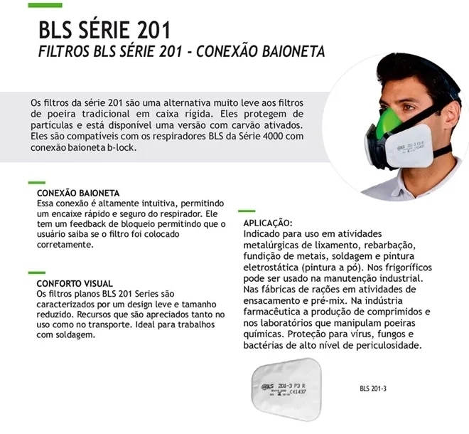 Respirador BLS EVO 4000-S Com 2 Filtros Inclusos CA 35553