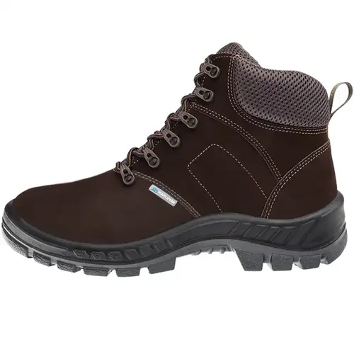 Bota de Segurança em Couro Nobuck Marrom Marluvas 50B26-BP-NUB Com Bico de PVC CA 45611