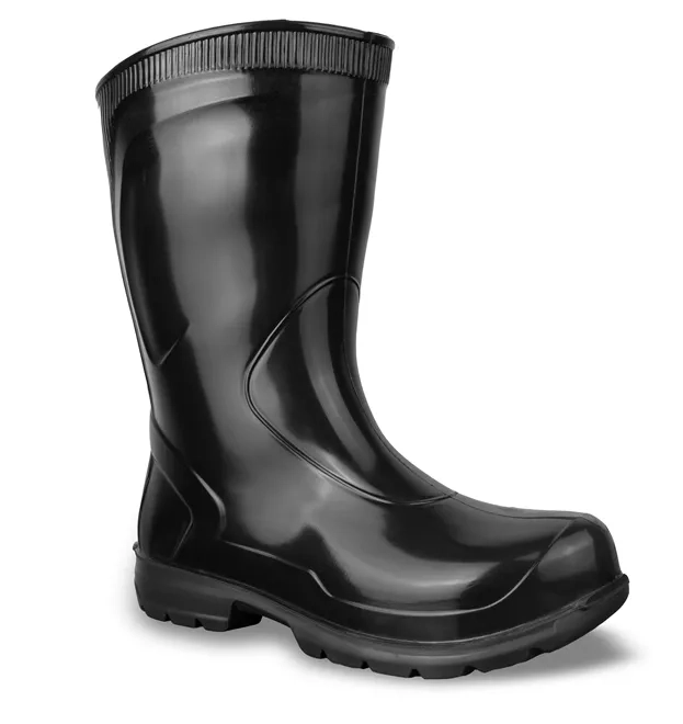 Bota de Pu Ecoboots Service Baixas Temperaturas Preta e Verde, Antiderrapante e Ultra Resistente CA 38589