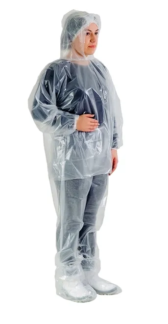 Conjunto Impermeável em Vinil Transparente Prevemax Bota, Calça e Capa com Capuz CA 52772 e CA 52773