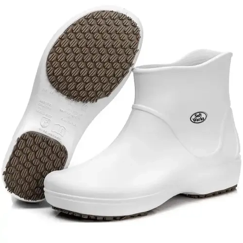 Bota Profissional Light Boot BB85 Branca Ca 37390 Soft Works Isolante ao Frio e Antiderrapante